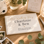 Personalised Black & Gold Wedding Guest Book