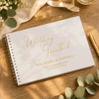 Personalised Off White Wedding Guest Book | Wedding Gift
