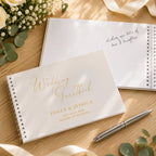 Personalised Off White Wedding Guest Book | Wedding Gift