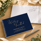 Personalised Navy Wedding Guest Book | Wedding Gift