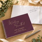 Personalised Plum Wedding Guest Book | Stationery & Pens | Wedding Gift
