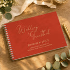Personalised Burnt Orange Wedding Guest Book | Stationery & Pens | Inspired Creative Gifts
