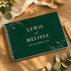 Personalised Botanical Evergreen Wedding Guest Book | Stationery & Pens | Inspired Creative Gifts