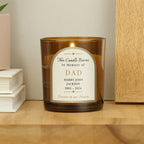 Personalised In Loving Memory Amber Glass Candle | Memorial Gift