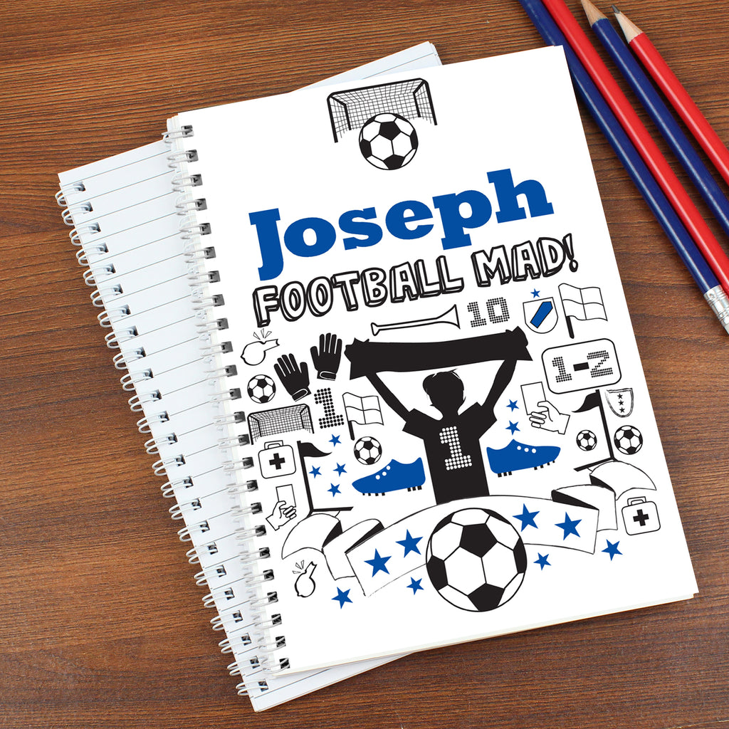 Personalised Football A5 Notebook | Stationery & Pens