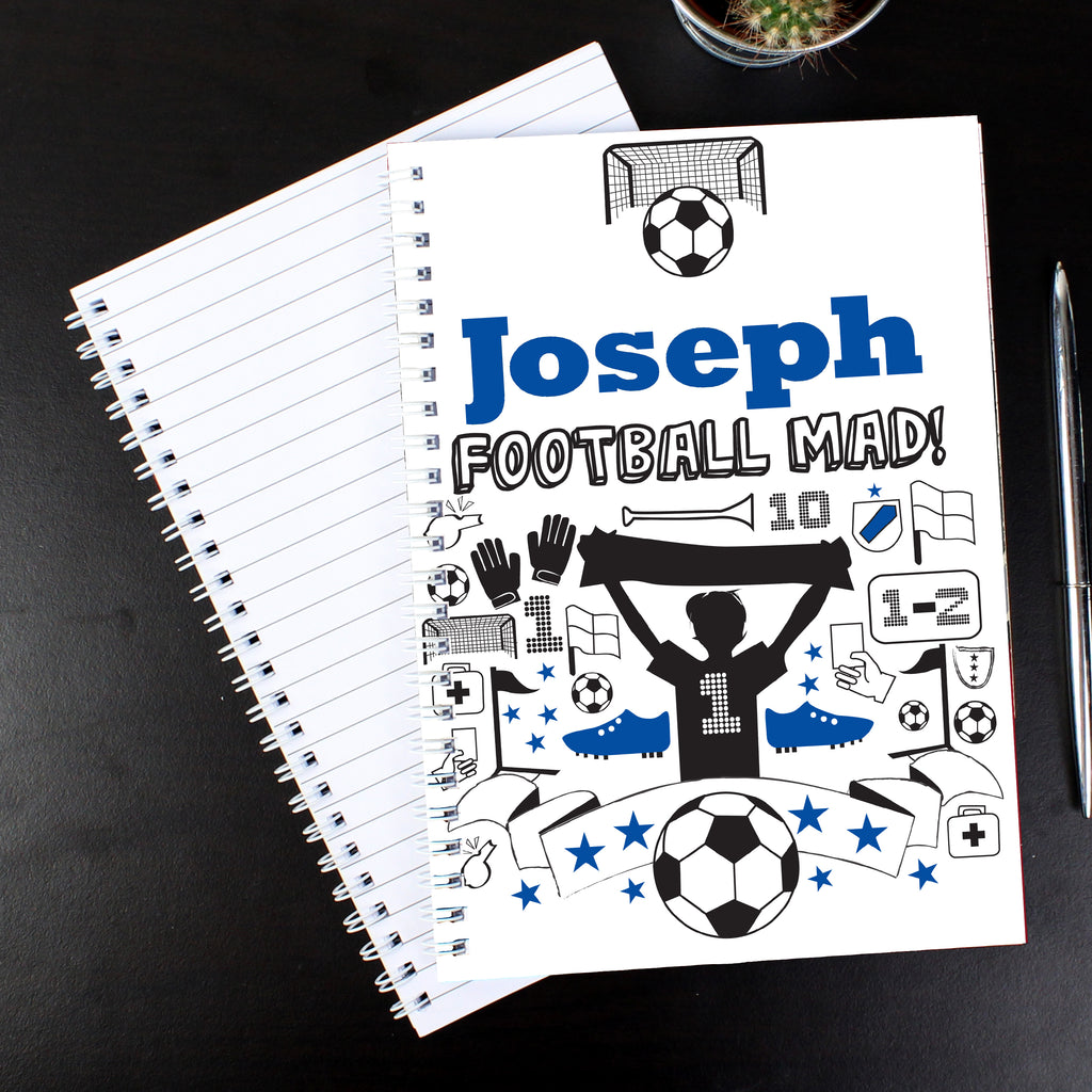 Personalised Football A5 Notebook | Stationery & Pens
