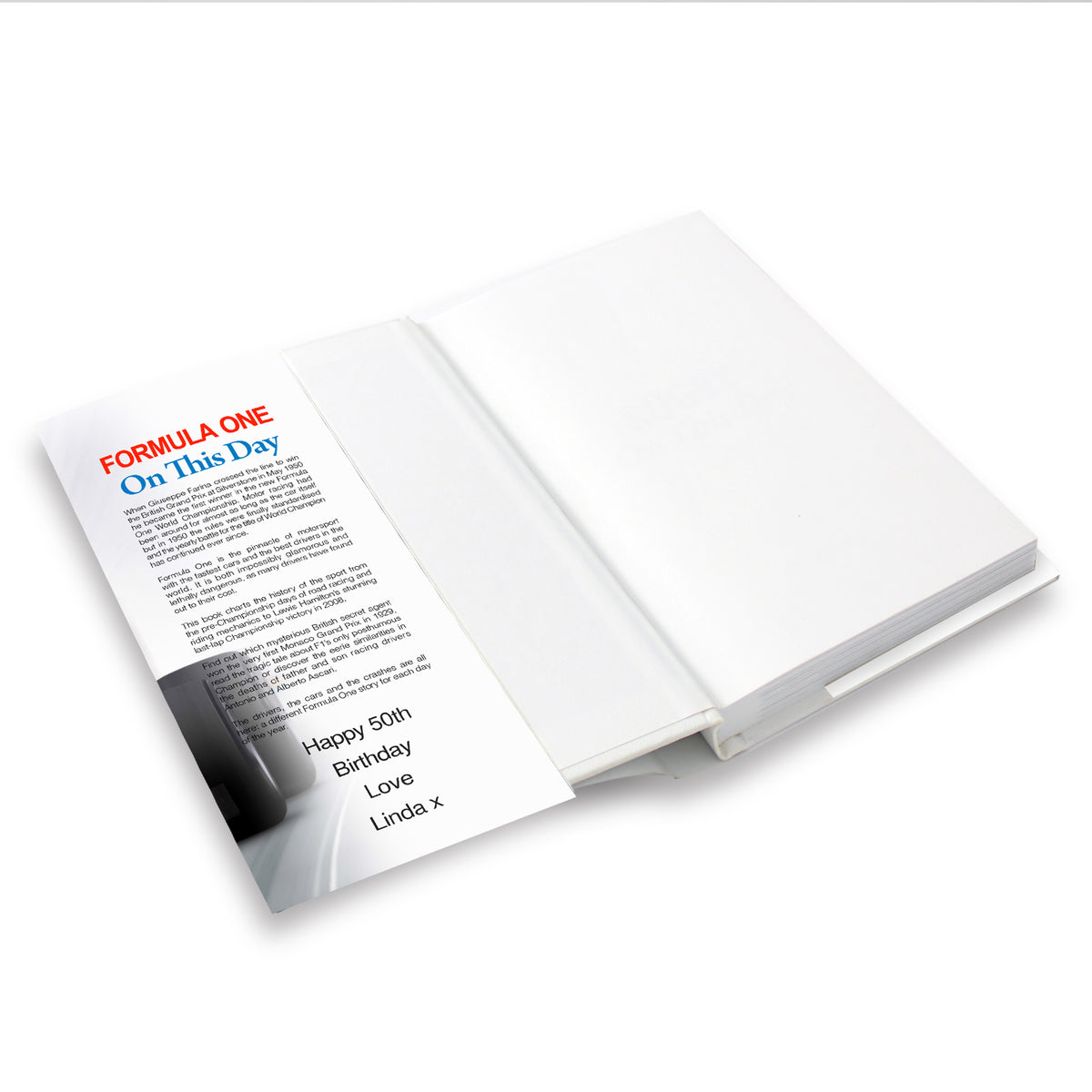 Personalised Formula 1 On This Day Book | Books | Inspired Creative Gifts