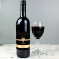Personalised Couples Heart Red Wine- Black Design for Wedding