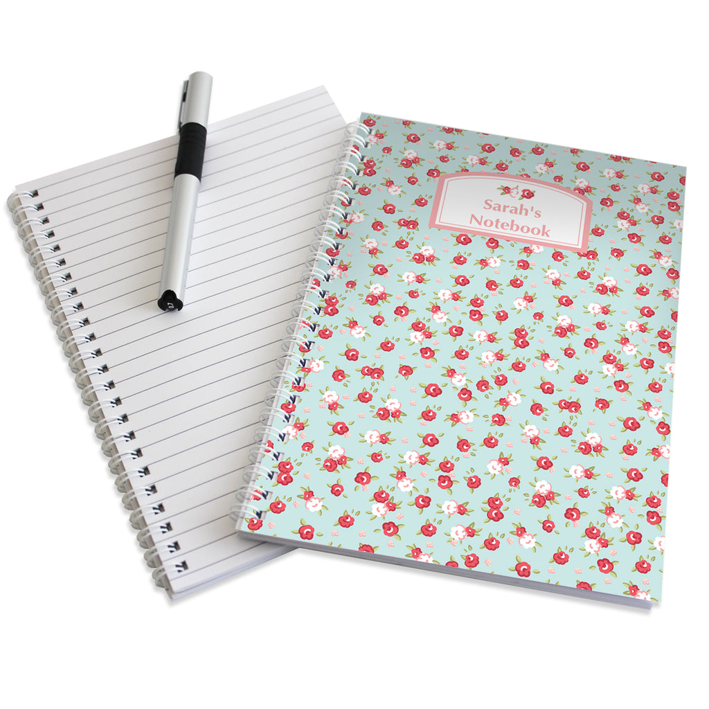 Personalised Vintage Floral A5 Notebook | Stationery & Pens | Christmas Gift