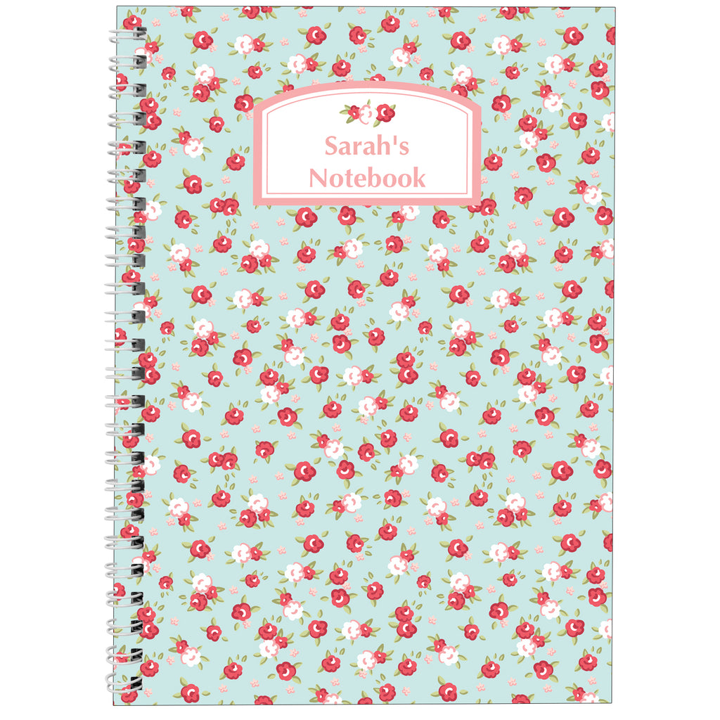 Personalised Vintage Floral A5 Notebook | Stationery & Pens | Christmas Gift