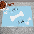 Personalised Blue Paw Print Dog Pet Bowl Mat | Pet Gifts | Inspired Creative Gifts