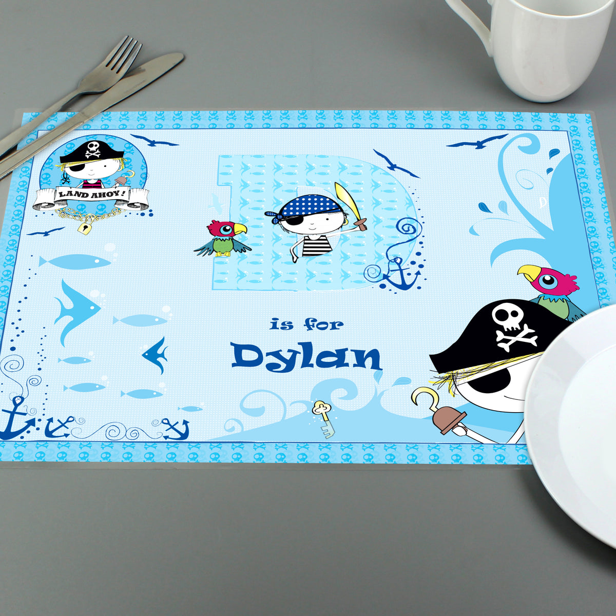 Personalised Pirate Placemat | Mealtime Essentials | Inspired Creative Gifts