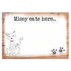 Personalised Scribble Cat Pet Bowl Mat | Pet Gifts