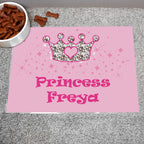 Personalised Pink Princess Pet Bowl Mat | Pet Gifts | Inspired Creative Gifts