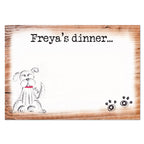 Personalised Scribble Dog Pet Bowl Mat