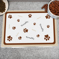 Personalised Brown Gingham Cat Pet Bowl Mat | Pet Gifts | Inspired Creative Gifts