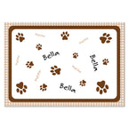 Personalised Brown Gingham Cat Pet Bowl Mat | Pet Gifts | Inspired Creative Gifts