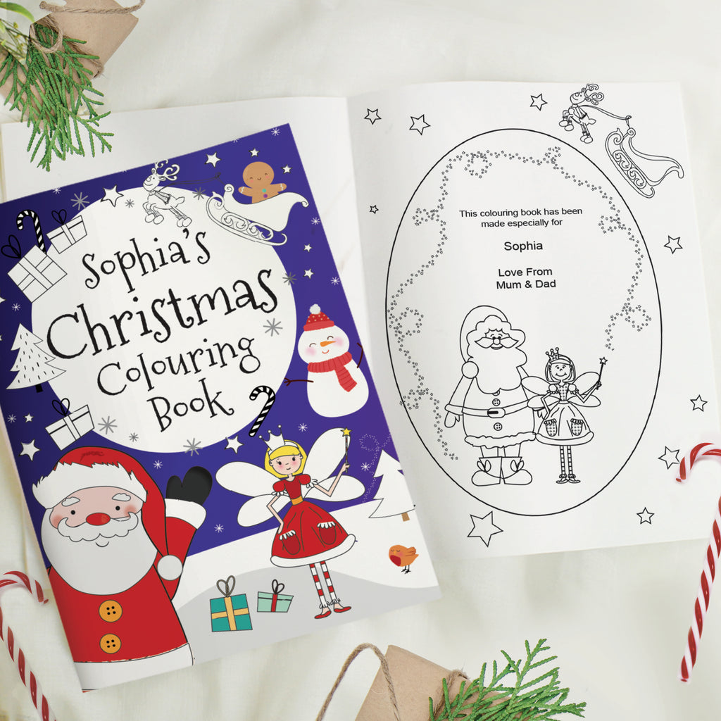 Personalised 'It's Christmas' Fairy Colouring Book | Christmas Gift