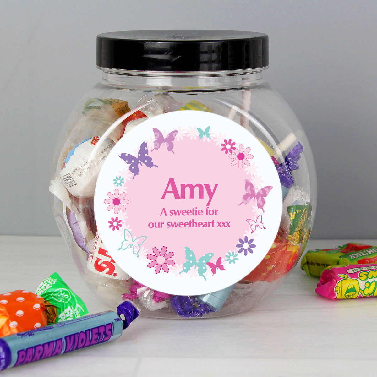 Personalised Butterfly Sweets Jar | Gift for Her