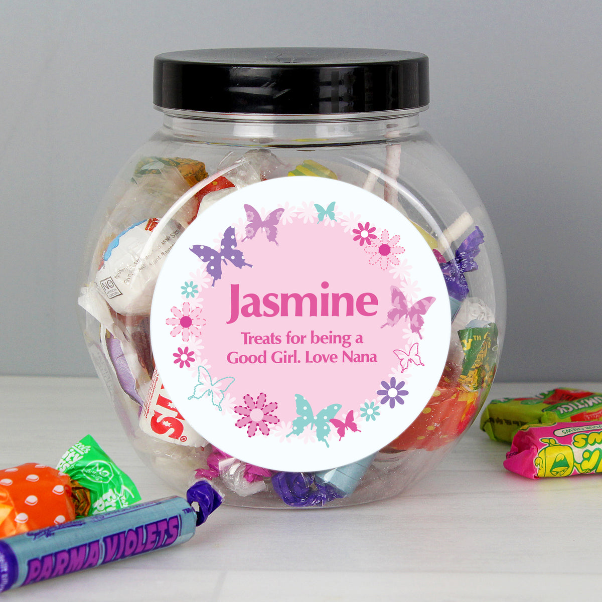 Personalised Butterfly Sweets Jar | Gift for Her