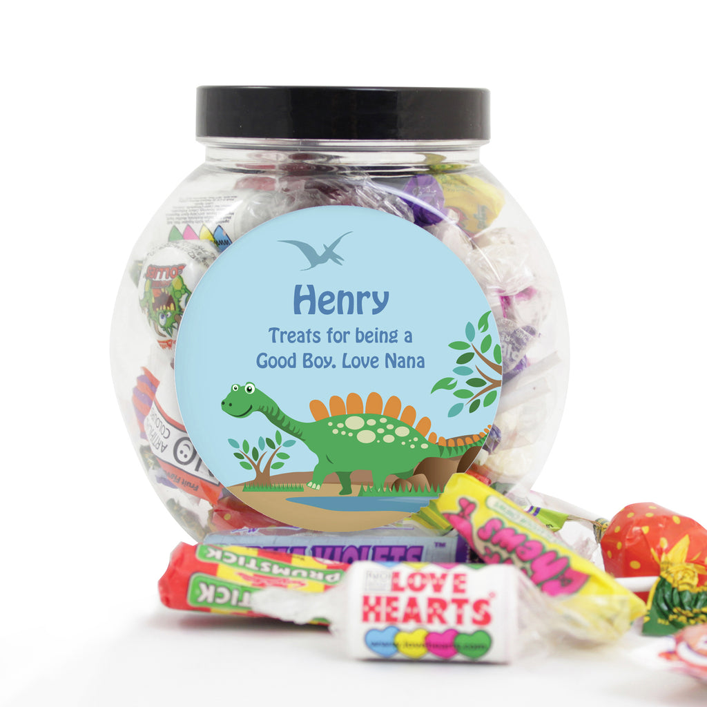 Personalised Dinosaur Sweets Jar | Birthday Gift