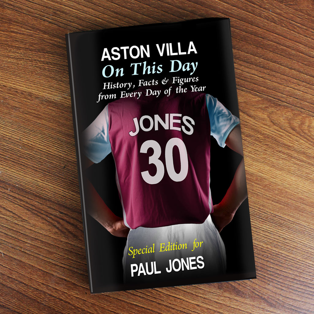 Personalised Aston Villa on this Day Book | Books | Father's Day Gift