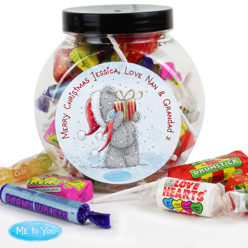 Personalised Me To You Christmas Sweet Jar | Confectionery