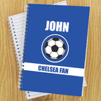 Personalised Dark Blue Football Fan A5 Notebook | Stationery & Pens | Christmas Gift