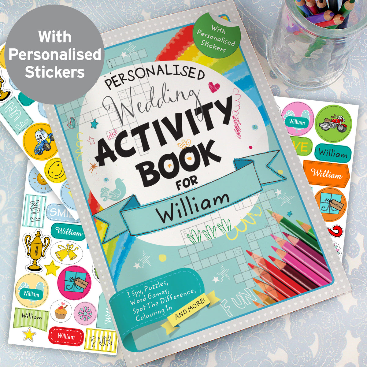 Personalised Wedding Activity Book with Stickers | Wedding Gift