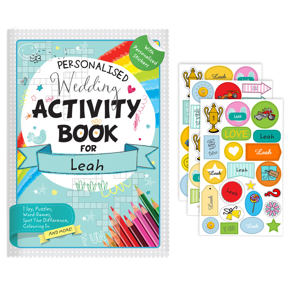 Personalised Wedding Activity Book with Stickers | Wedding Gift