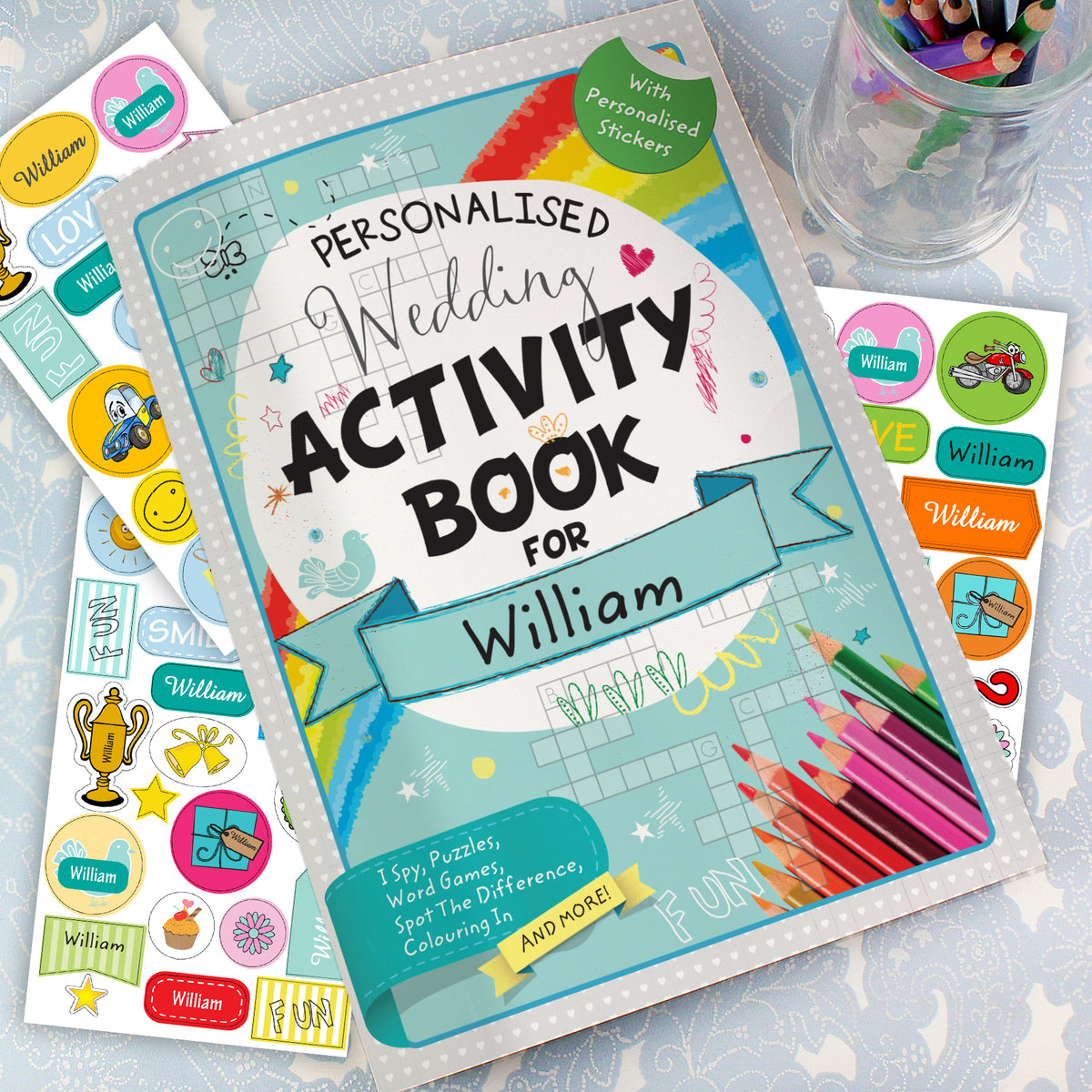 Personalised Wedding Activity Book with Stickers | Wedding Gift