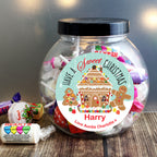 Personalised Gingerbread House Sweet Jar | Confectionery