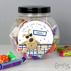 Personalised Boofle Stars Sweet Jar for Christmas