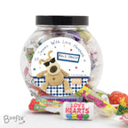 Personalised Boofle Stars Sweet Jar for Christmas