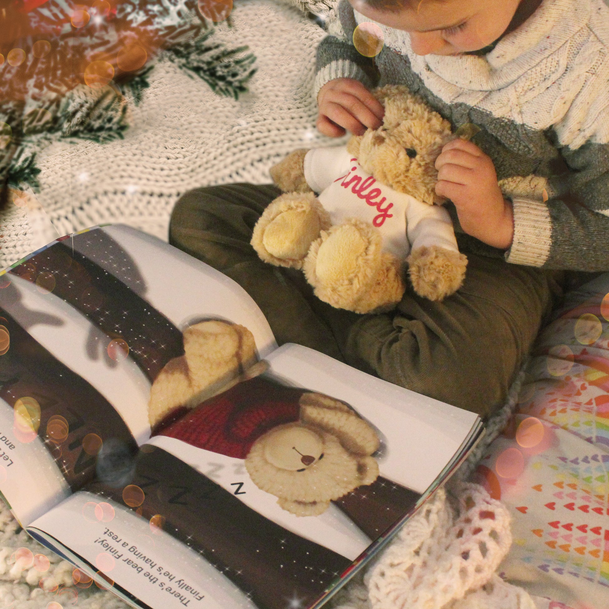 Personalised Magical Christmas Adventure Story Book and Personalised Teddy Bear - Plush Soft Toy - Inspired Creative Gifts