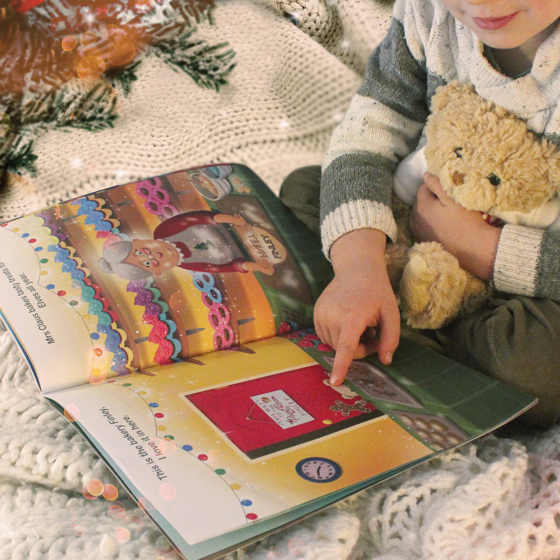 Personalised Magical Christmas Adventure Story Book and Personalised Teddy Bear - Plush Soft Toy - Inspired Creative Gifts