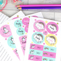 Personalised Baby Unicorn Sticker Set | Birthday Gift