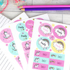 Personalised Baby Unicorn Sticker Set | Birthday Gift
