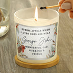 Personalised Robins Appear Memorial Scented Jar Candle | Memorial Gift
