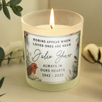 Personalised Robins Appear Memorial Scented Jar Candle | Memorial Gift