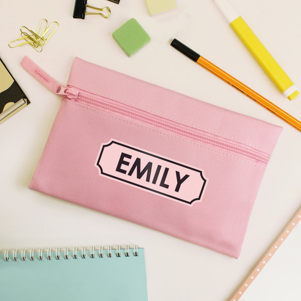 Personalised Pink Pencil Case for Birthday