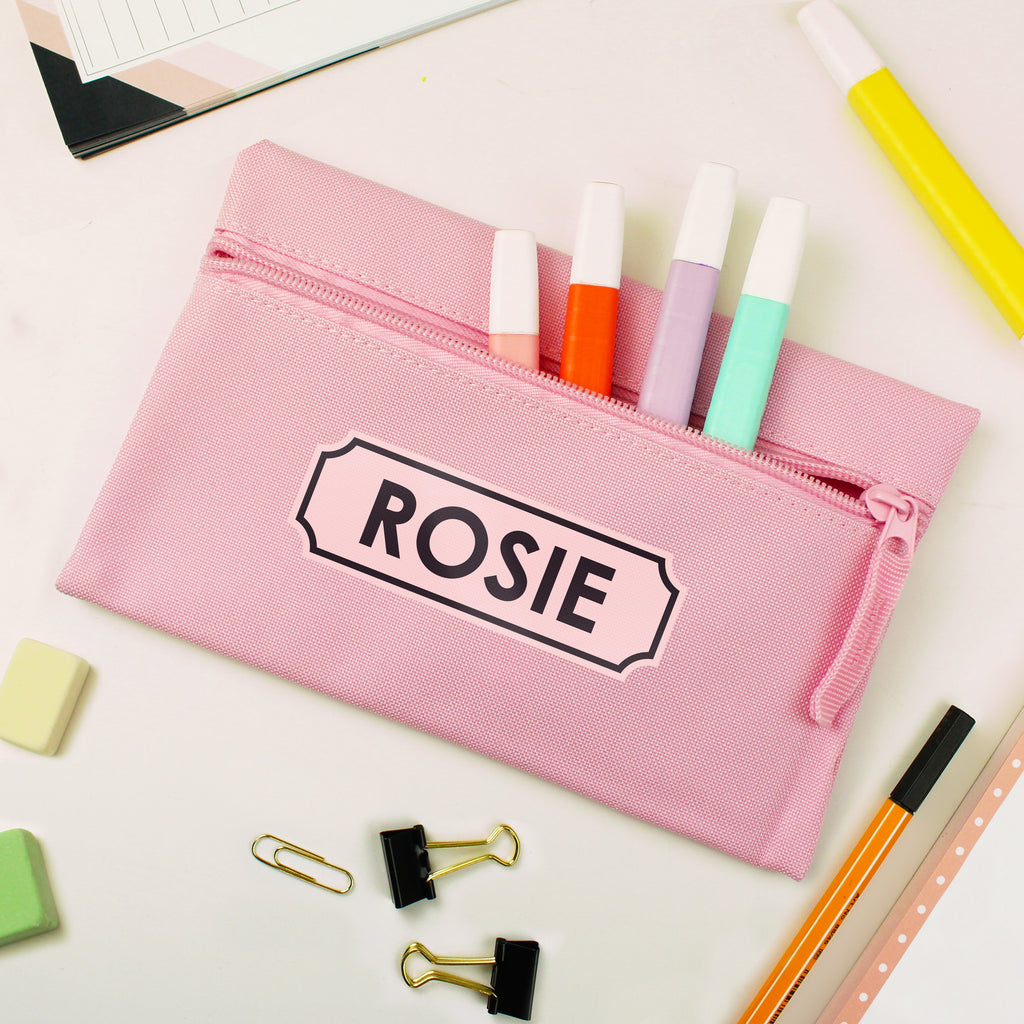 Personalised Pink Pencil Case for Birthday