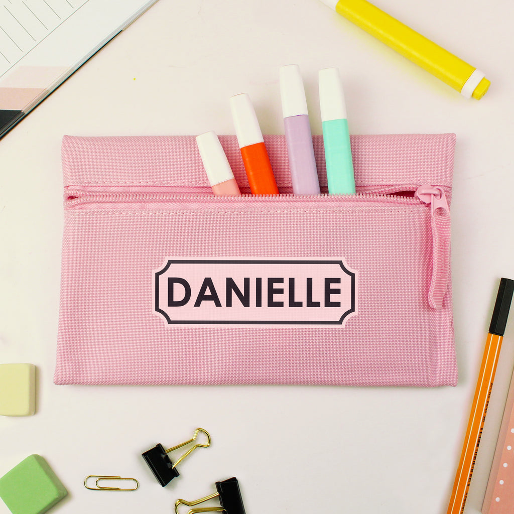 Personalised Pink Pencil Case for Birthday