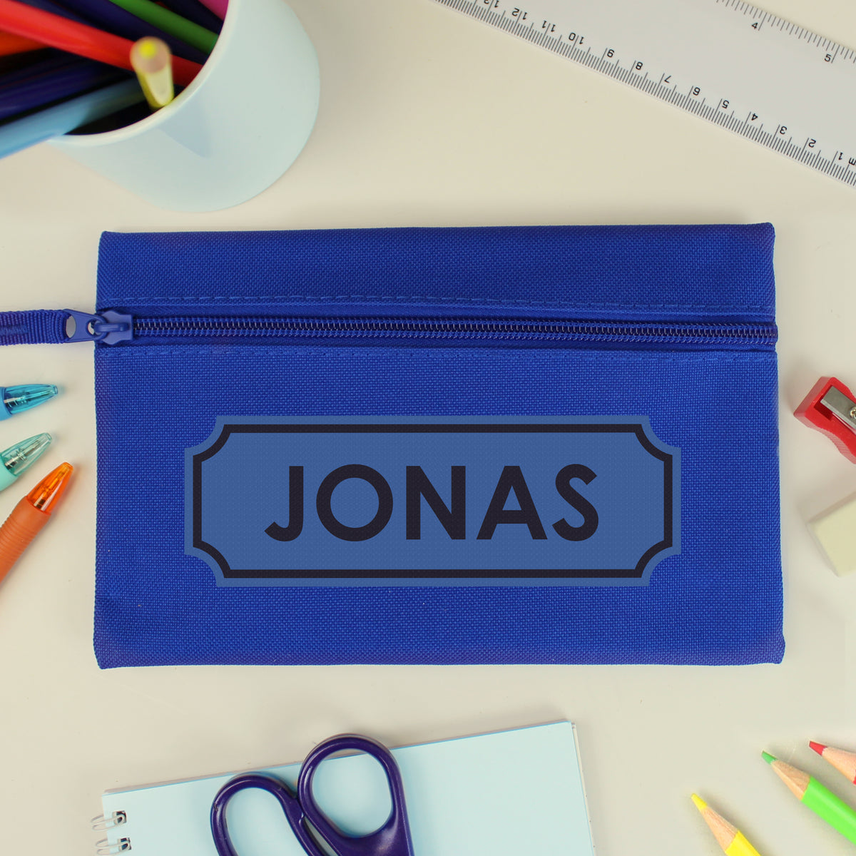 Personalised Blue Pencil Case | Stationery & Pens