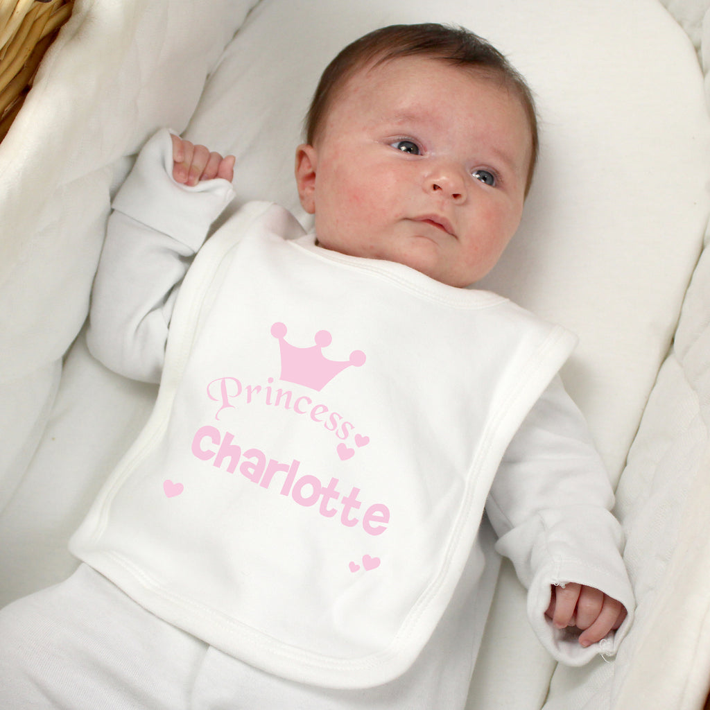 Personalised Princess Bib | Mealtime Essentials | New Baby Gift