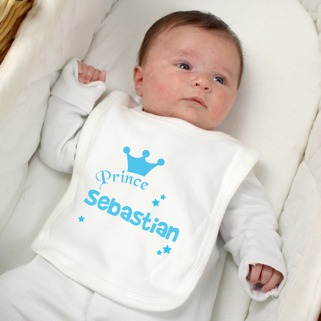 Personalised Prince Bib | Mealtime Essentials | New Baby Gift