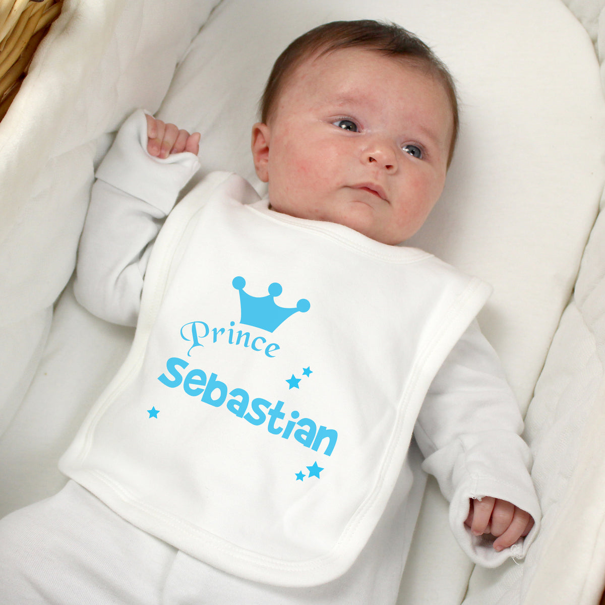 Personalised Prince Bib | Mealtime Essentials | New Baby Gift