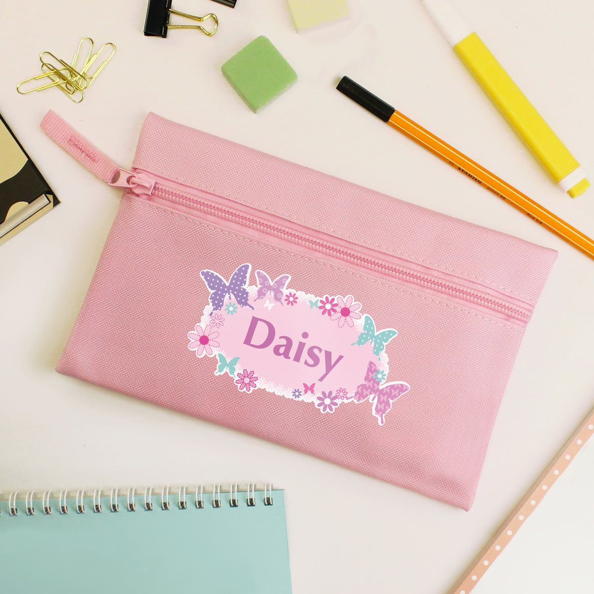 Personalised Butterfly Pencil Case | Stationery & Pens