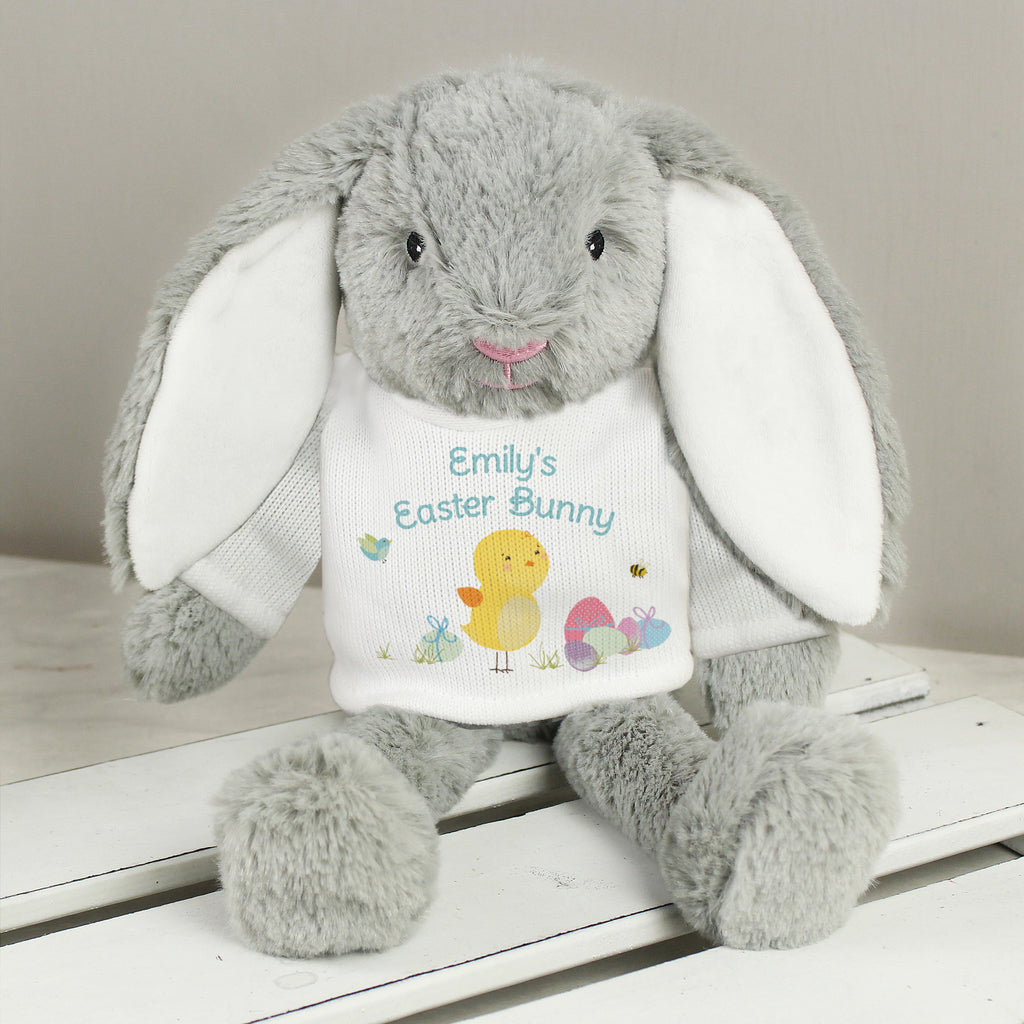 Personalised Easter Meadow Bunny Rabbit - Plush Soft Toy - Inspired Creative Gifts