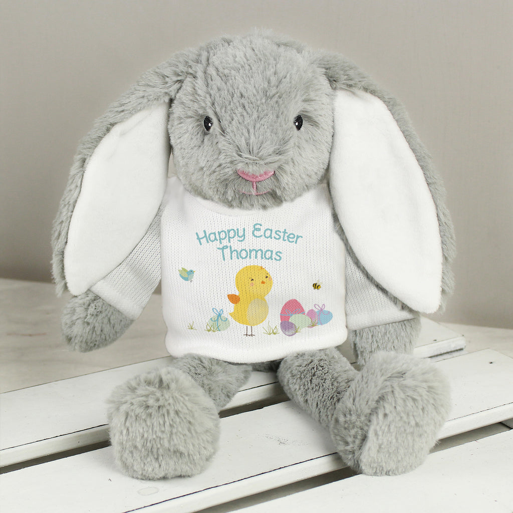 Personalised Easter Meadow Bunny Rabbit - Plush Soft Toy - Inspired Creative Gifts